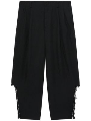 Black Comme Des Garçons high-waisted drop-crotch trousers