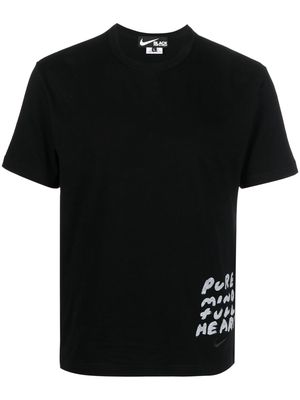 Black Comme Des Garçons lettering-print cotton T-shirt