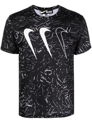 Black Comme Des Garçons logo-print short-sleeve T-shirt