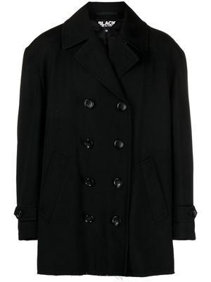 Black Comme Des Garçons notched-lapels double-breasted coat