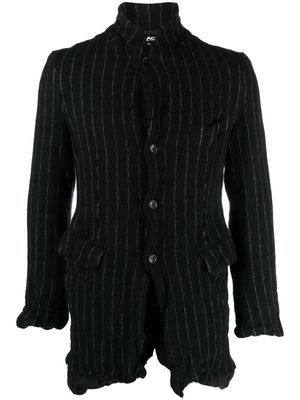 Black Comme Des Garçons pinstripe-print button blazer