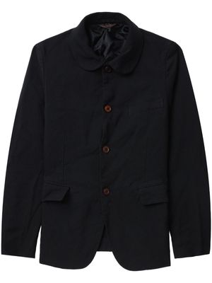 Black Comme Des Garçons round-collar single-breasted blazer