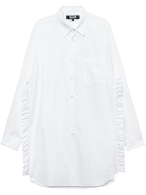 Black Comme Des Garçons ruffle-trim oversized shirt - White