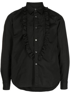 Black Comme Des Garçons ruffled long-sleeve shirt