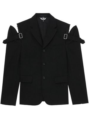 Black Comme Des Garçons single-breasted cut-out detail blazer