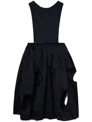 Black Comme Des Garçons sleeveless pleated midi dress