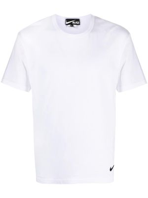 Black Comme Des Garçons Swoosh logo short-sleeve T-shirt - White