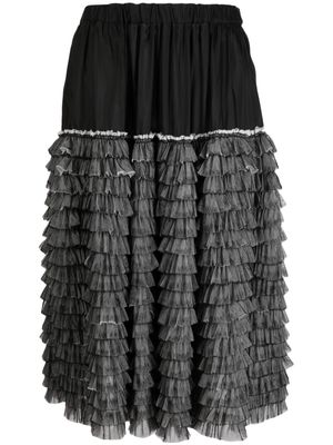 Black Comme Des Garçons textured-finish pleat-detailing shorts