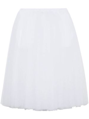 Black Comme Des Garçons tulle midi skirt - White