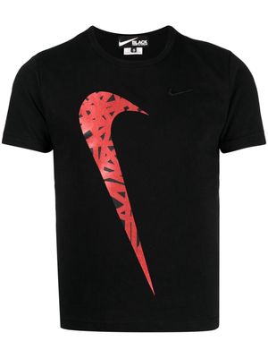 Black Comme Des Garçons x Nike logo-print cotton T-shirt