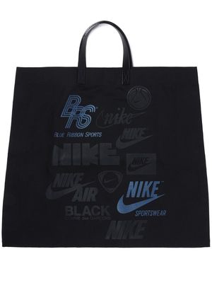 Black Comme Des Garçons x Nike logo-print tote bag