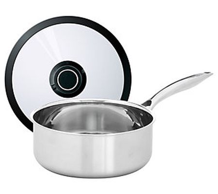 Black Cube Stainless 2.5-QT Saucepan with Lid