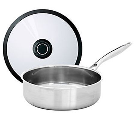 Black Cube Stainless 3-QT Saute Pan with Lid