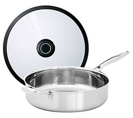 Black Cube Stainless 4.5-QT Saute Pan with Lid