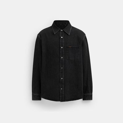 Black Denim Shirt In Organic Cotton