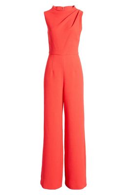 Black Halo Corrine Draped Bodice Wide Leg Jumpsuit in Wildfire 