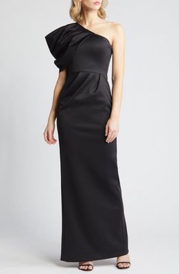 Black Halo Egan One-Shoulder Gown