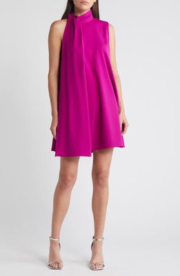 Black Halo Henna Cocktail Minidress in Berry Plum 