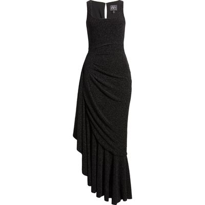 Black Halo Jewel Sleeveless Gathered Evening Gown 