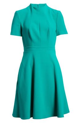 Black Halo Mayra FIt & Flare Dress in Agave Green