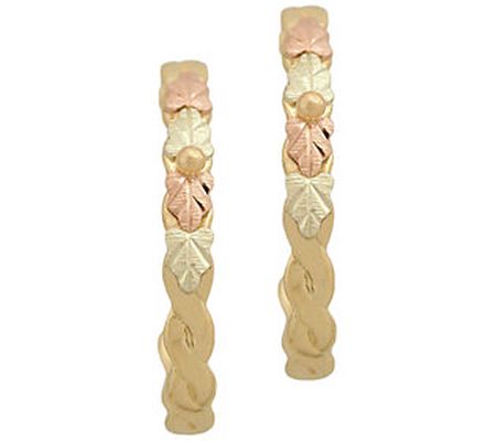 Black Hills Gold Demi Hoop Earrings 10K/12K
