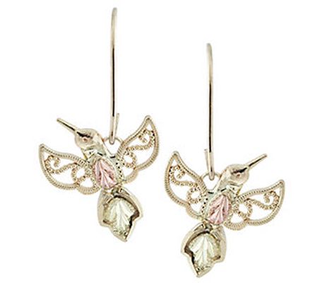 Black Hills Hummingbird Earrings, 10K/12K Gold