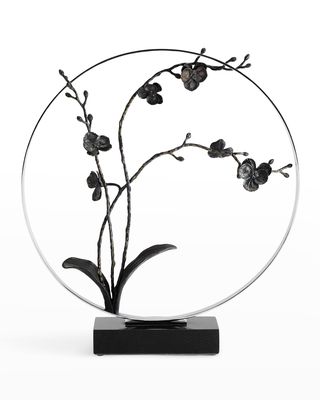 Black Orchid Moon Gate Sculpture