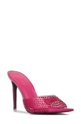 BLACK SUEDE STUDIO Bestie Pointed Toe Sandal in Pink Yarrow Patent Leather