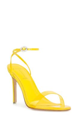 BLACK SUEDE STUDIO Carrie Stiletto Sandal in Lemon Yellow Patent
