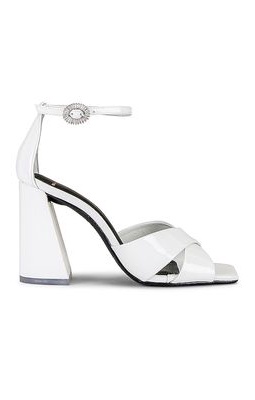 BLACK SUEDE STUDIO Chelsea Heel Sandal in White