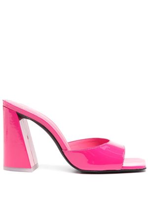 BLACK SUEDE STUDIO Daisy 90mm patent-leather mules - Pink