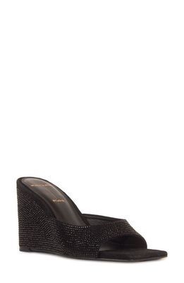 BLACK SUEDE STUDIO Paloma Crystal Wedge Sandal