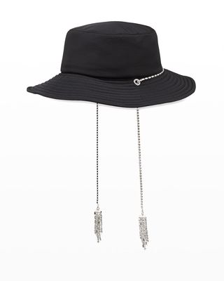 Black Tie Embellished Bucket Hat