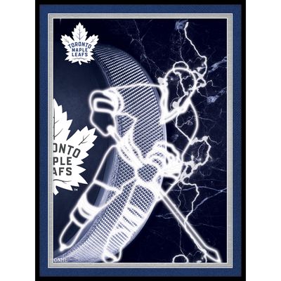 Black Toronto Maple Leafs 12'' x 16'' Framed Neon Player Print