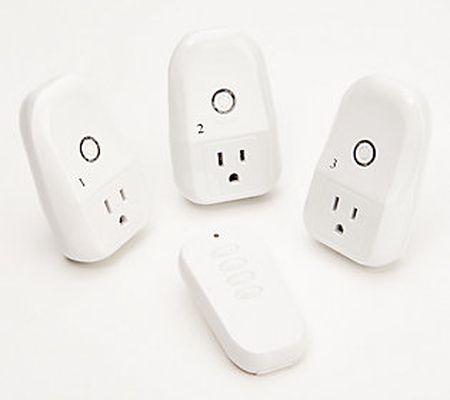 Blackstone Set of 3 Indoor Wall Outlets w/ Wireless Remote