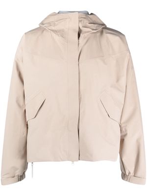 BLAEST concealed-fastening hooded jacket - Neutrals