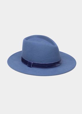 Blaine Wool Fedora Hat w/ Velvet Ribbon