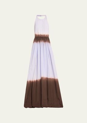 Blair Tie-Dye Backless Halter Dress