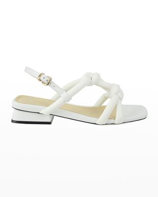 Blaise Puffy Knotted Slingback Sandals