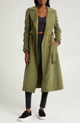 Blanc Noir Penelope Soft Trench Coat in Burnt Olive