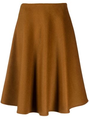 Blanca Vita A-line flared midi skirt - Brown