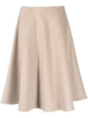 Blanca Vita A-line flared midi skirt - Neutrals
