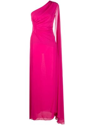 Blanca Vita Azzeruolo draped sleeve maxi dress - Pink