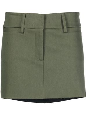 Blanca Vita concealed-front fastening miniskirt - Green