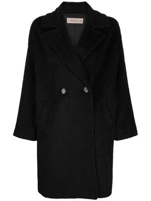 Blanca Vita double breasted coat - Black
