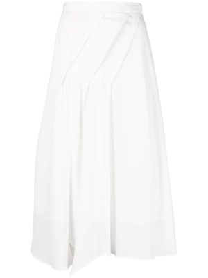 Blanca Vita draped midi skirt - White