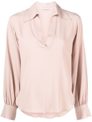 Blanca Vita draped V-neck blouse - Pink