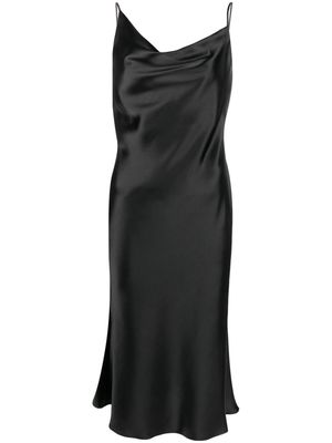 Blanca Vita drapped satin-finish dress - Black