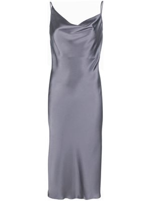 Blanca Vita drapped satin-finish dress - Grey
