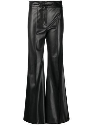 Blanca Vita faux-leather flared trousers - Black